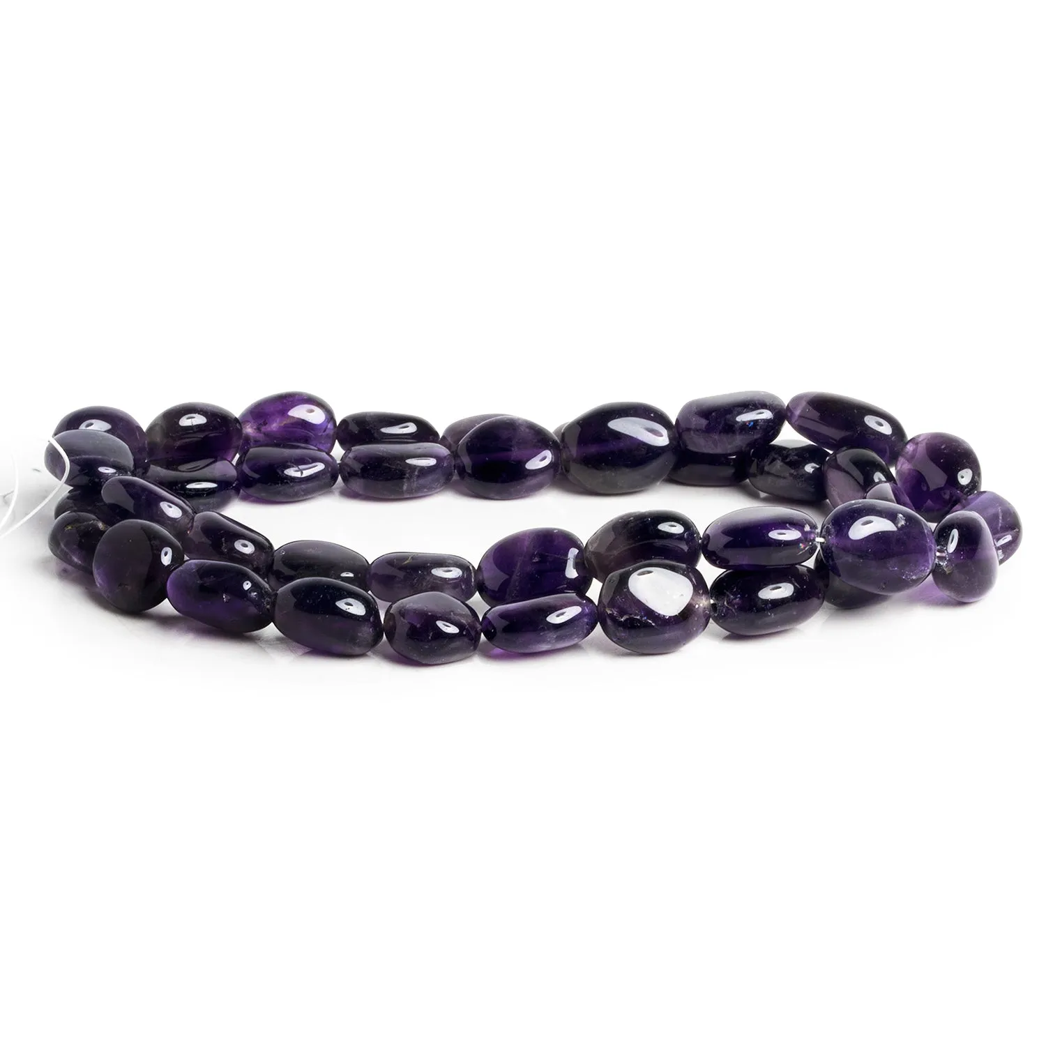 11x8mm Amethyst Plain Ovals 16 inch 35 beads