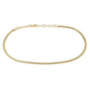 14k Gold Small Snake Chain Anklet