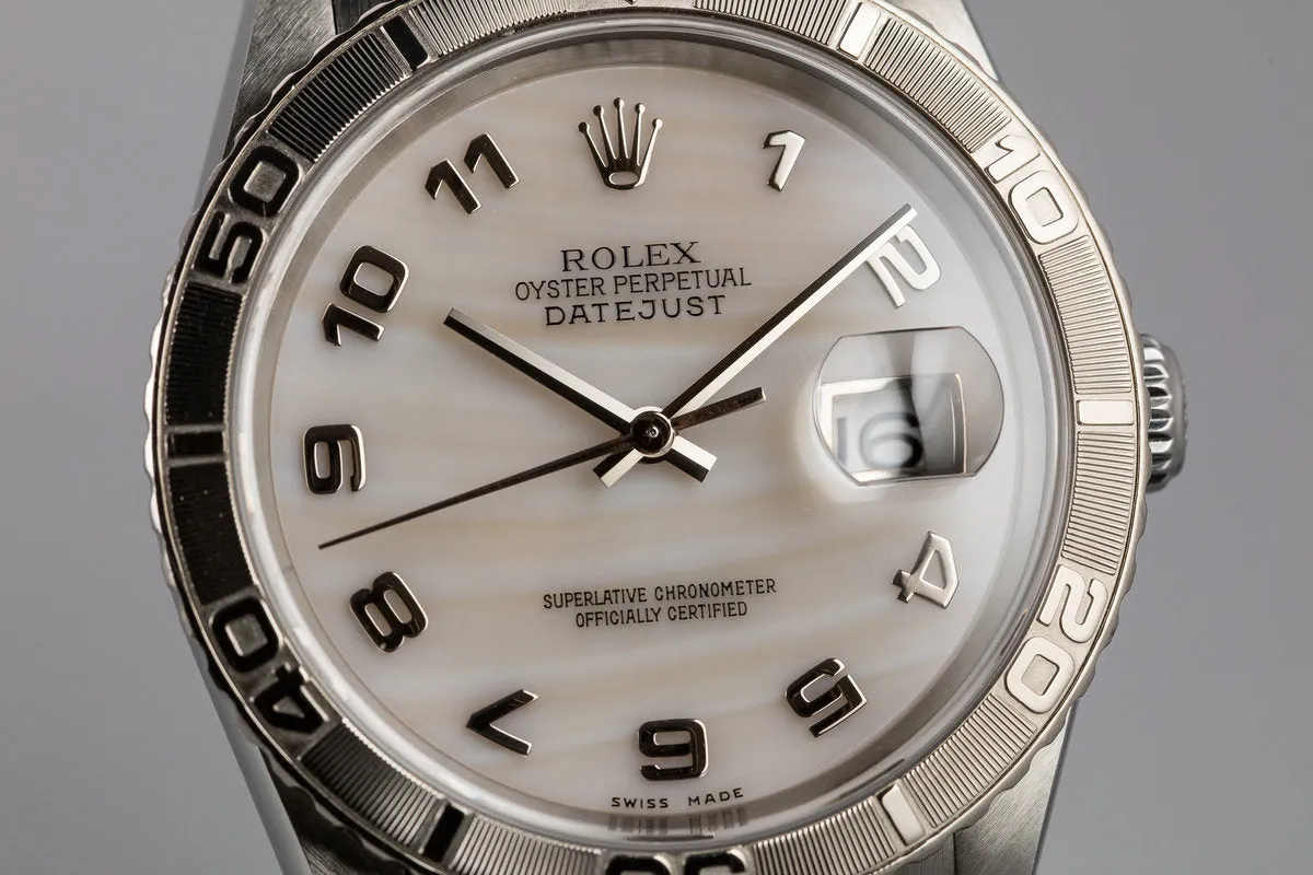 2002 Rolex DateJust Turn-O-Graph "Thunderbird" with Mother of Pearl Arabic Dial