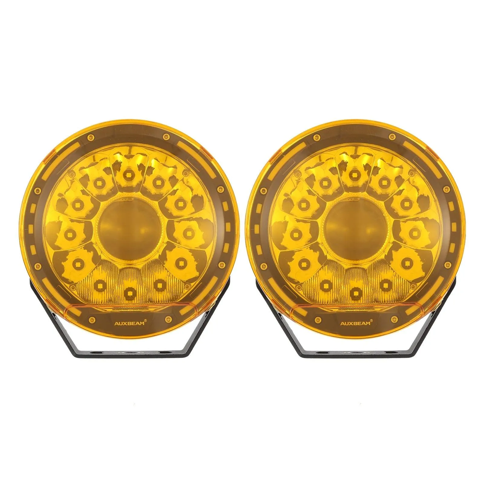 (2pcs/set) 7 Inch Round LED Driving Light Amber Cover Light Shield Cover