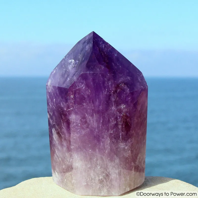 4.3" John of God Crystal Blessed Amethyst Casa Healing Point 1.5 lbs