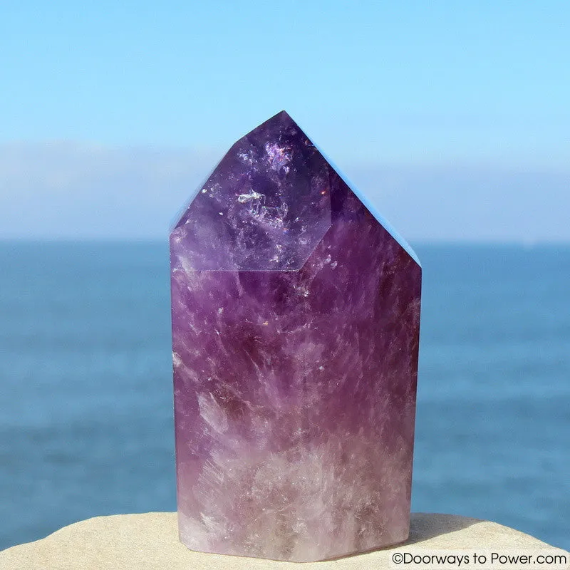 4.3" John of God Crystal Blessed Amethyst Casa Healing Point 1.5 lbs