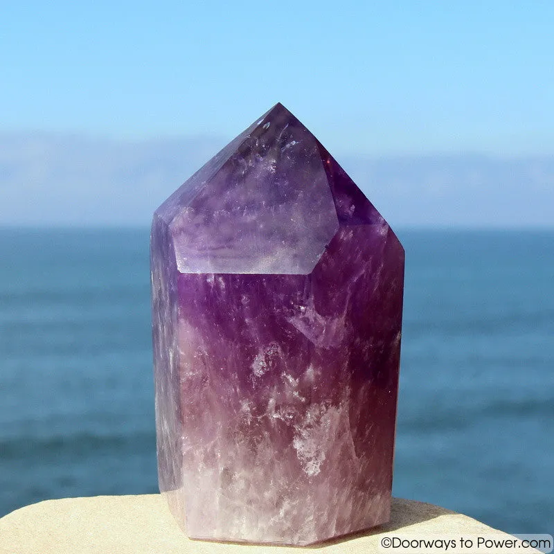 4.3" John of God Crystal Blessed Amethyst Casa Healing Point 1.5 lbs