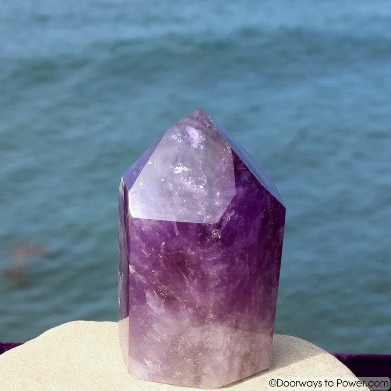 4.3" John of God Crystal Blessed Amethyst Casa Healing Point 1.5 lbs