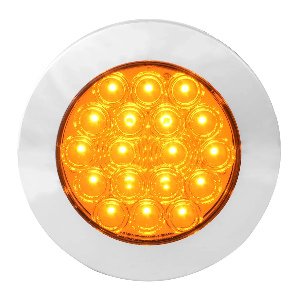 4" FLEET AMBER/AMBER 18 LED FLANGE MOUNT W/BEZEL, 3 WIRES