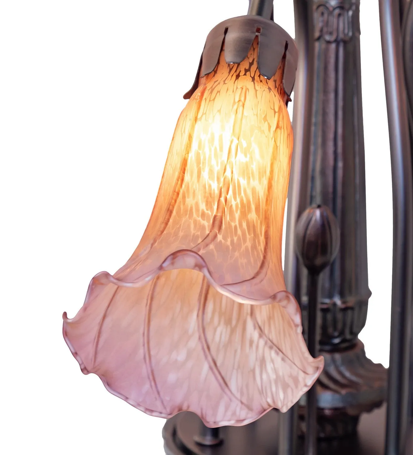 Amber/Purple Seven Light Chandelier