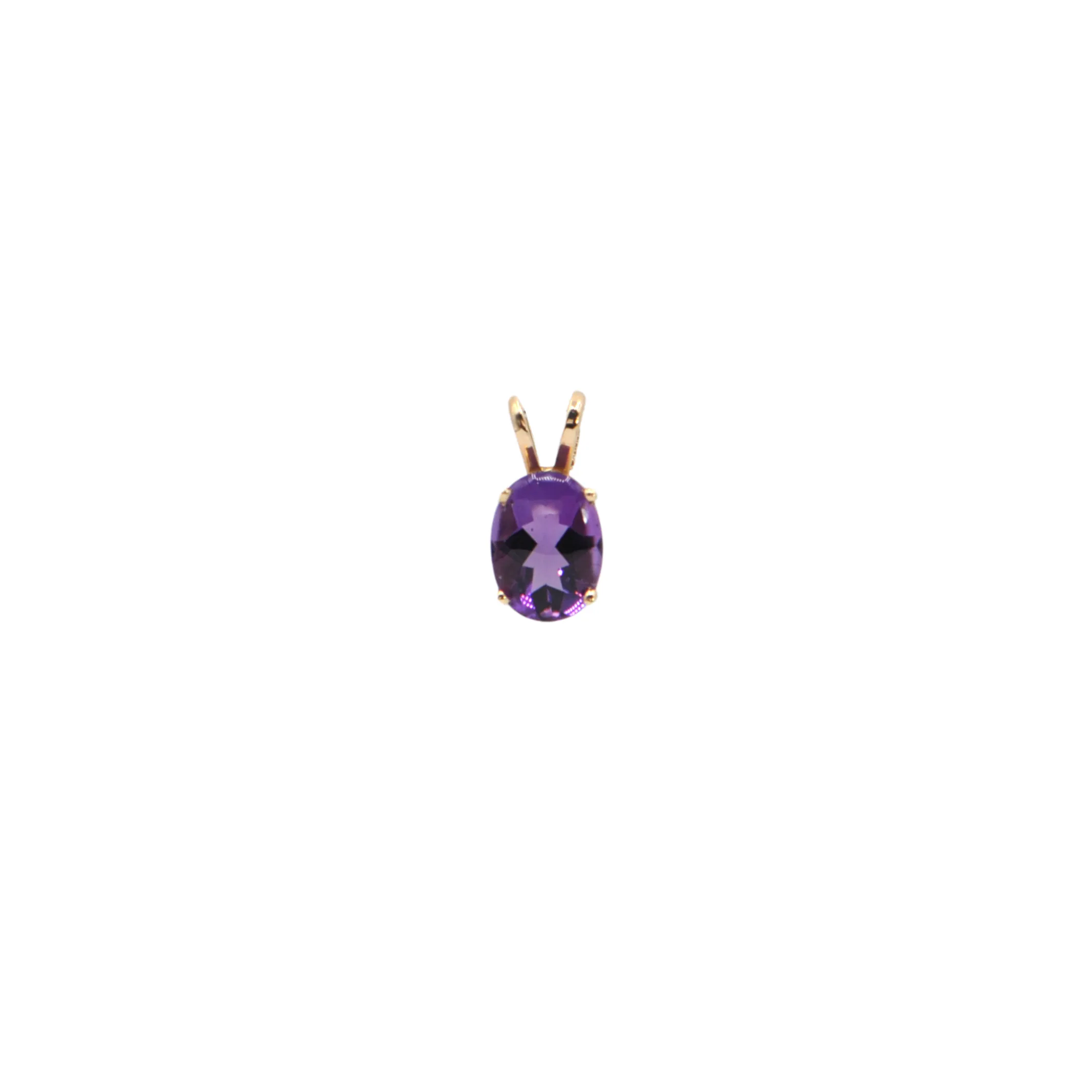 Amethyst 14k Gold Pendant