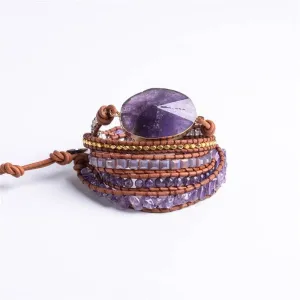 Amethyst & Crystals Bohemian Bracelet