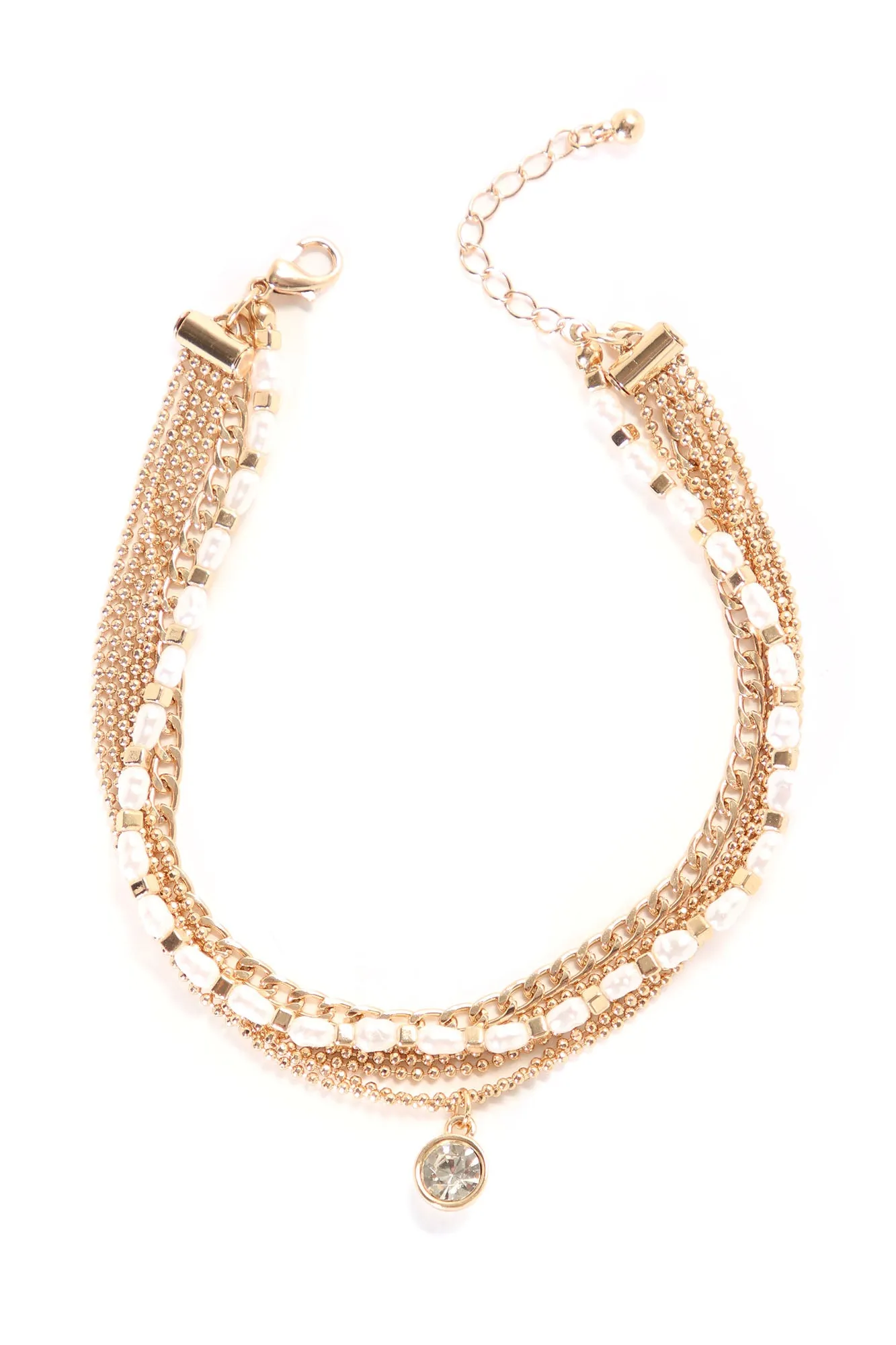 An Island Necessity Layered Anklet - Gold