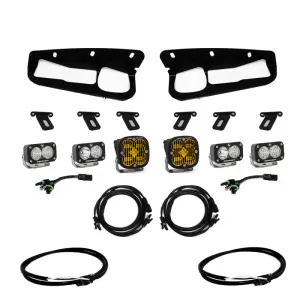 Baja Designs 2021  Ford Bronco Amber SAE Fog Pocket Kit w/Upfitter