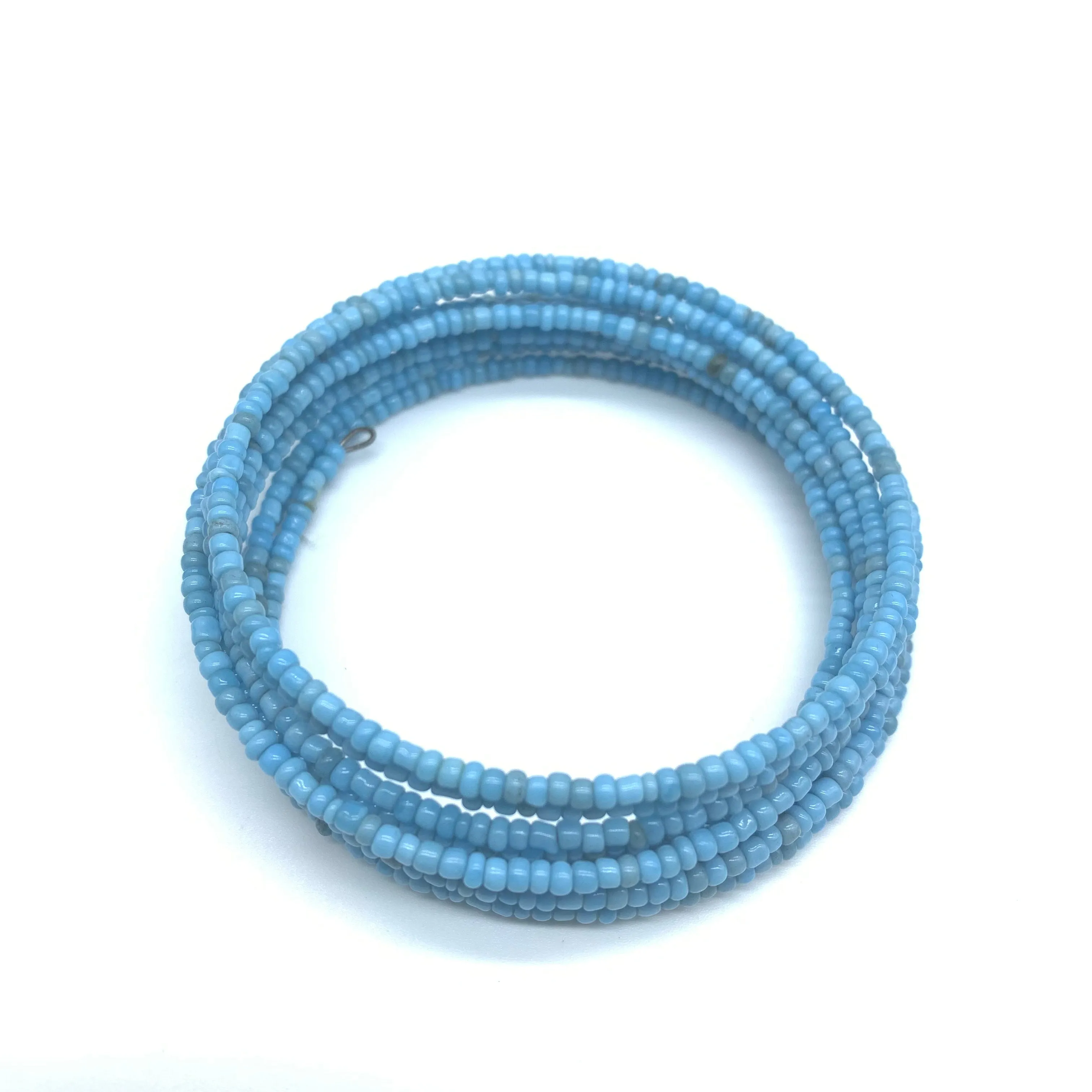 Beaded Coil Bracelet-Blue Variation 4