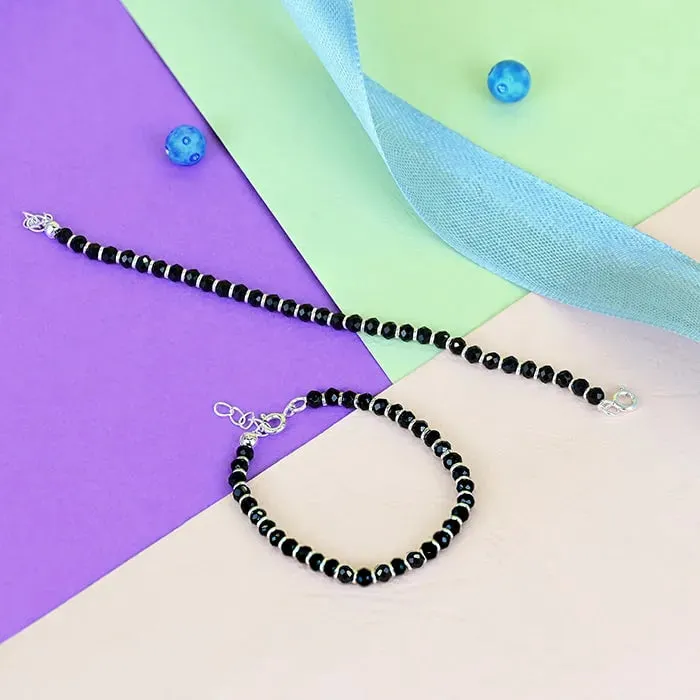 Black Bead Nazaria Anklet