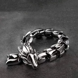 BRACELET BIKER  "ÉCAILLES DE DRAGON "