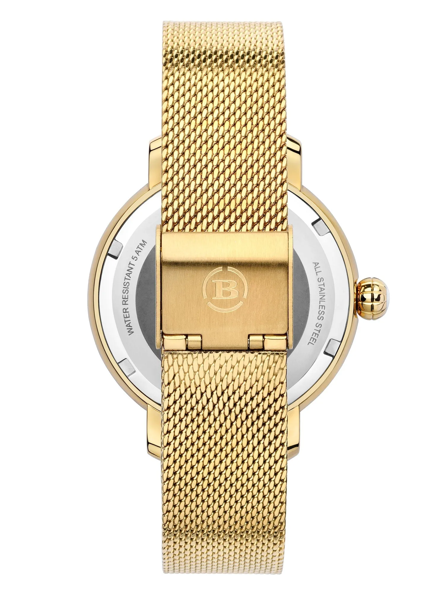 Brera Orologi "Valentina Modern" BRVAMO3803  Silver/Yellow Gold Milano Mesh Women's Watch