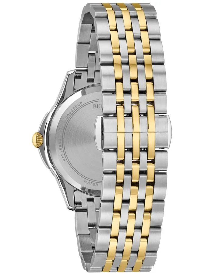 Bulova Womens Diamond Watch - MOP Dial - Stainless - Two-Tone - Bracelet - Date