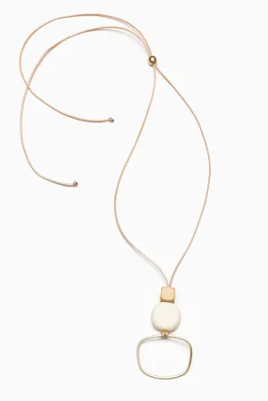 Callie Gold Bead Pendant Necklace