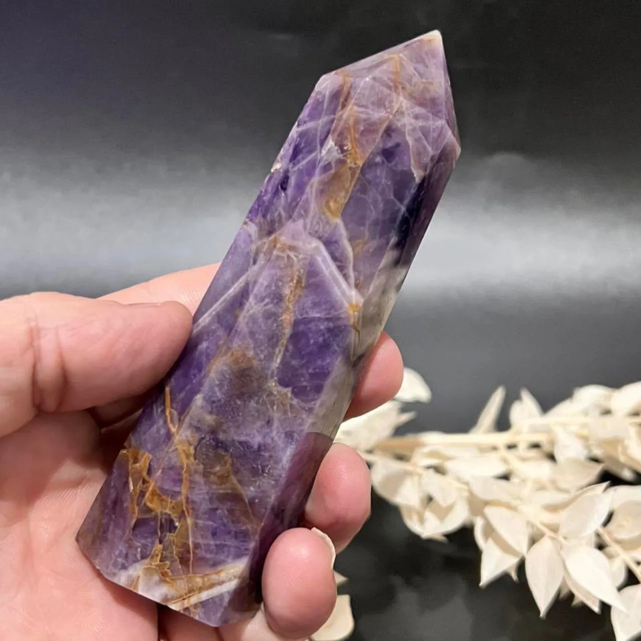 Chevron Amethyst Dream Amethyst  Crystal Tower Point Generator