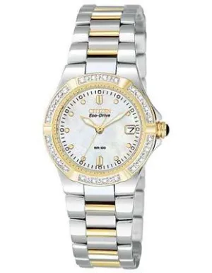 Citizen Riva Ladies' 24 Diamond Watch - Stainless & Gold - Mother of Pearl