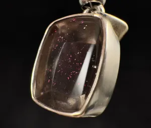 COVELLITE Crystal Pendant - Rare Pink FIRE QUARTZ Crystal with a Polished Finish Set in an Open Back Sterling Silver Bezel, 53860