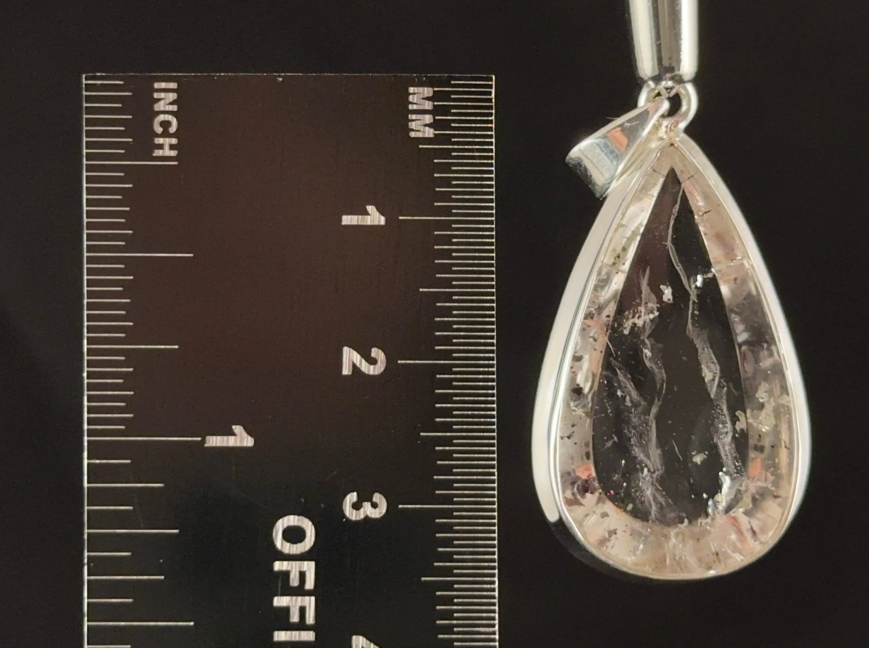 COVELLITE Pink Fire Quartz Crystal Pendant - Fine Jewelry, Healing Crystals and Stones, 54306