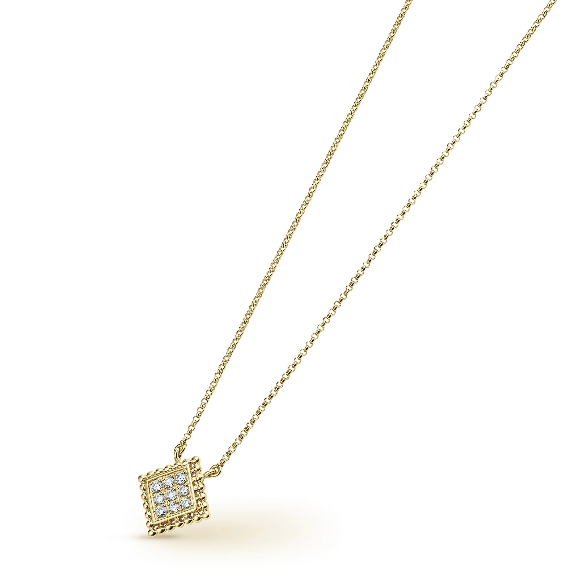 Covet 18K Gold Diamond Pendant Necklace