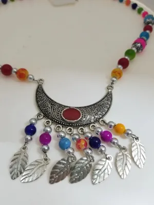 Crescent Moon Statement Necklace