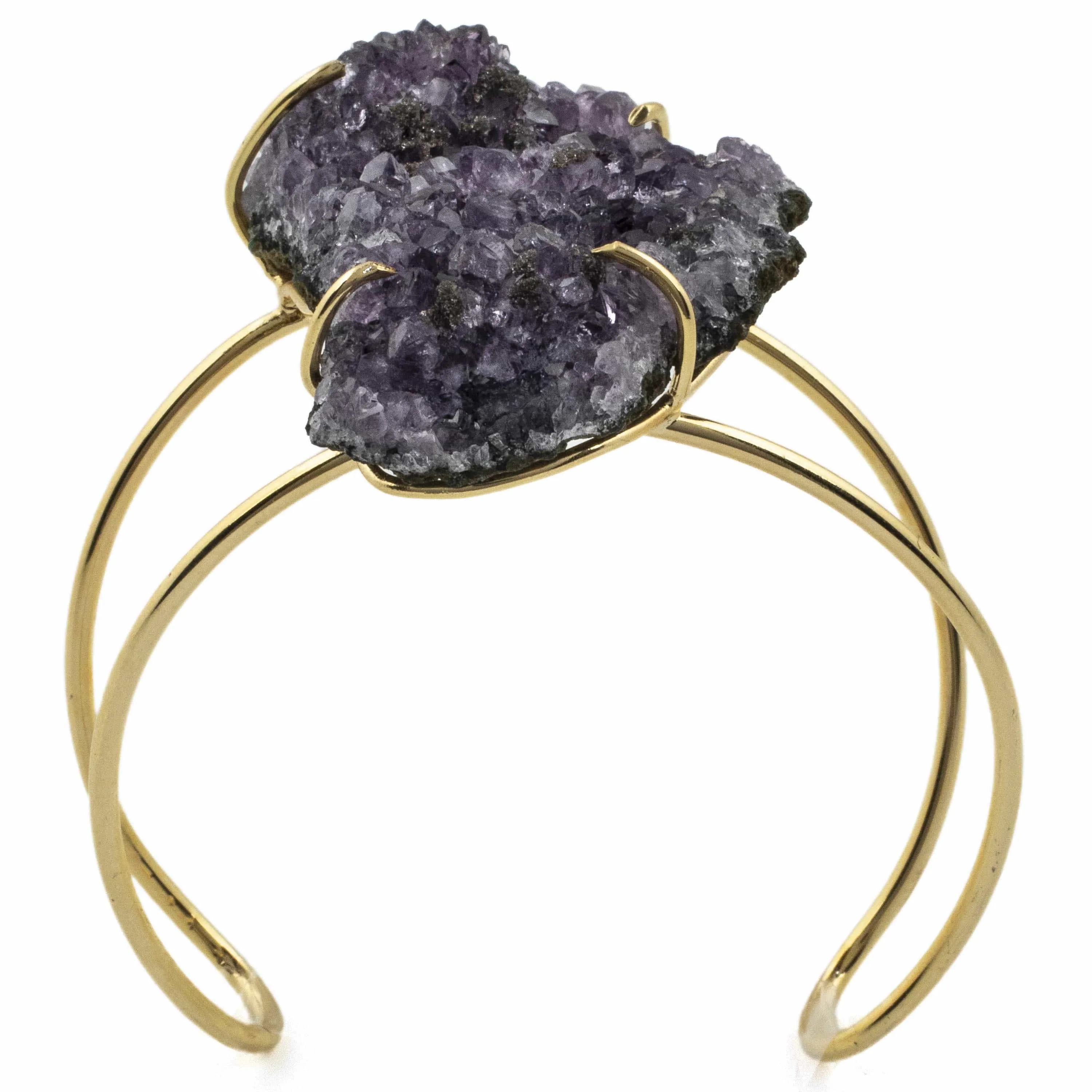 Druzy Amethyst Cuff Bracelet