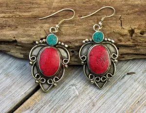 Energy of Life Coral Earrings