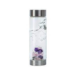 Gemstone Glass Water Bottle   Wellness