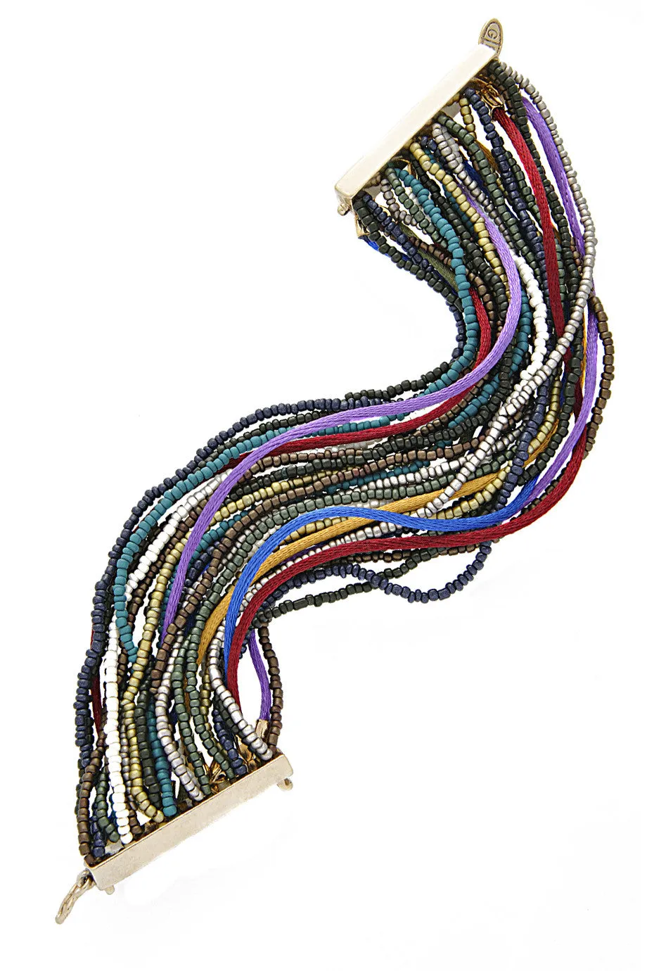 GIO BERNARDES RAINBOW Multi Link Silk Cord Bracelet