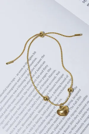 GOLD PLATED NATURAL SHELL LOVE BRACELET / ANKLET