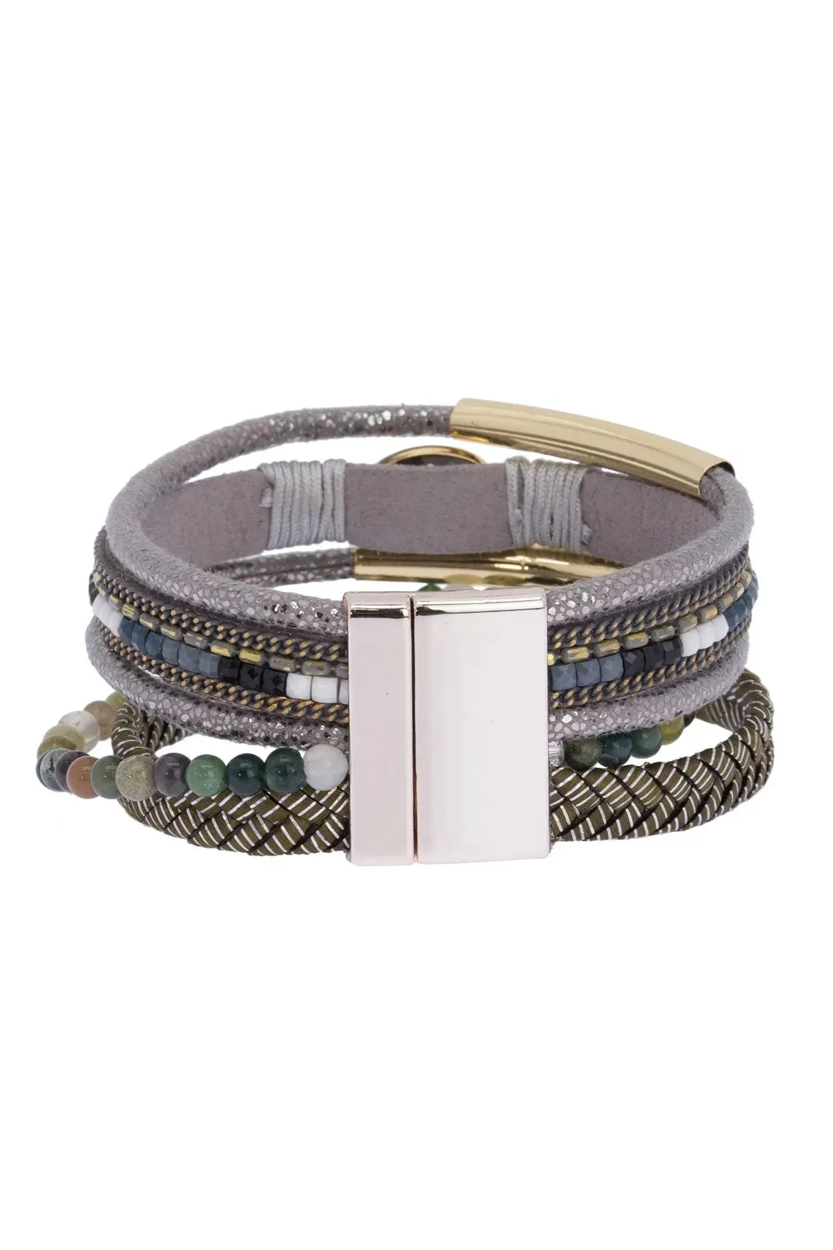 Granada Punch Leather Bracelet