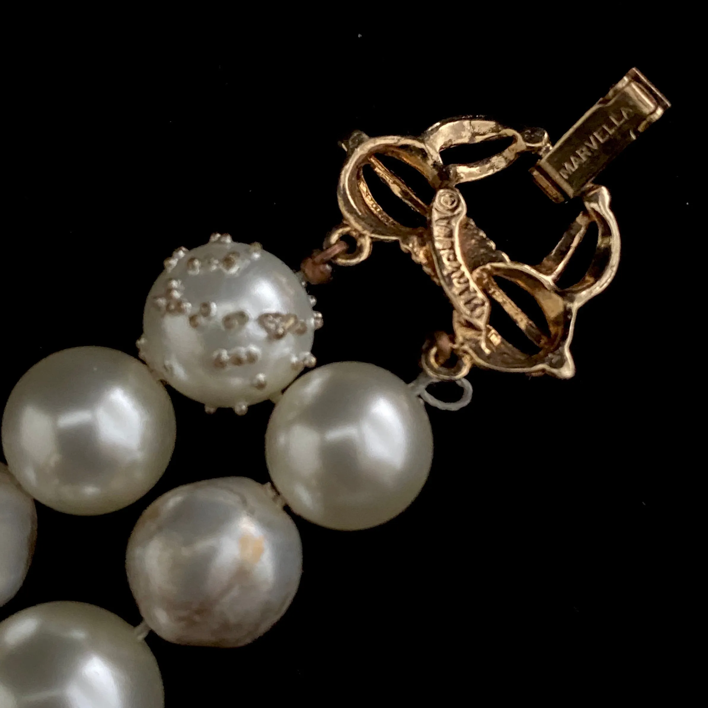 Late 50s/ Early 60s Marvella Faux Pearl Demi-Parure