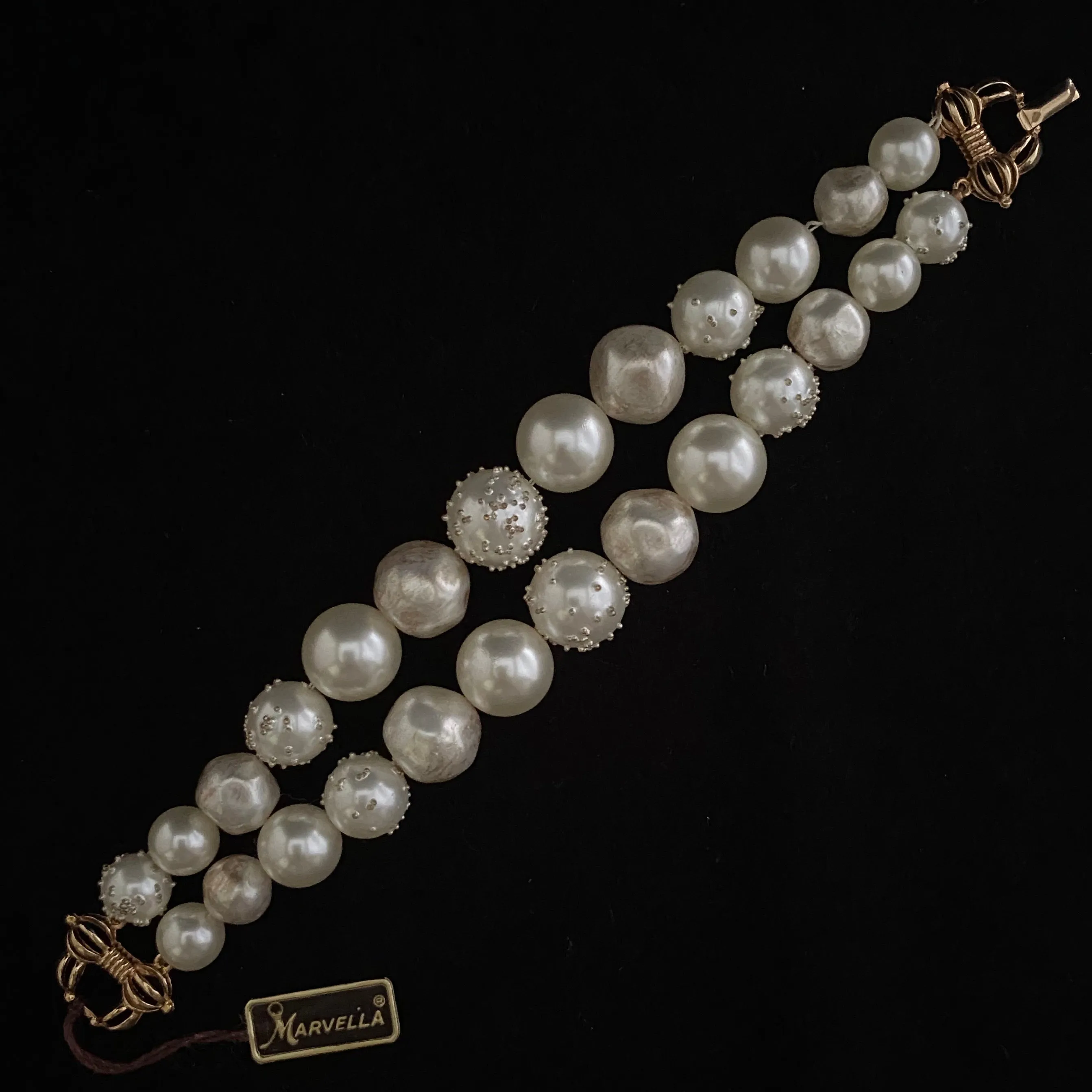 Late 50s/ Early 60s Marvella Faux Pearl Demi-Parure