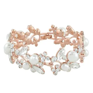 Lavinia Crystal and Pearl Bracelet