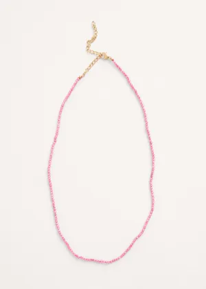 MINA BEADED NECKLACE - PINK