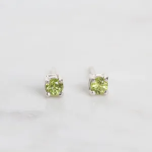 Mini Peridot Post Earring