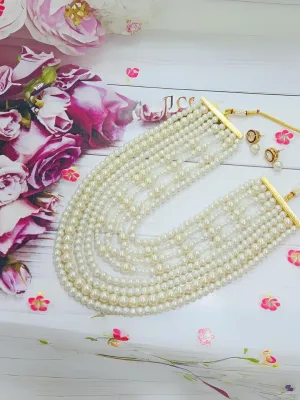 Pearl Beaded Layered Necklace