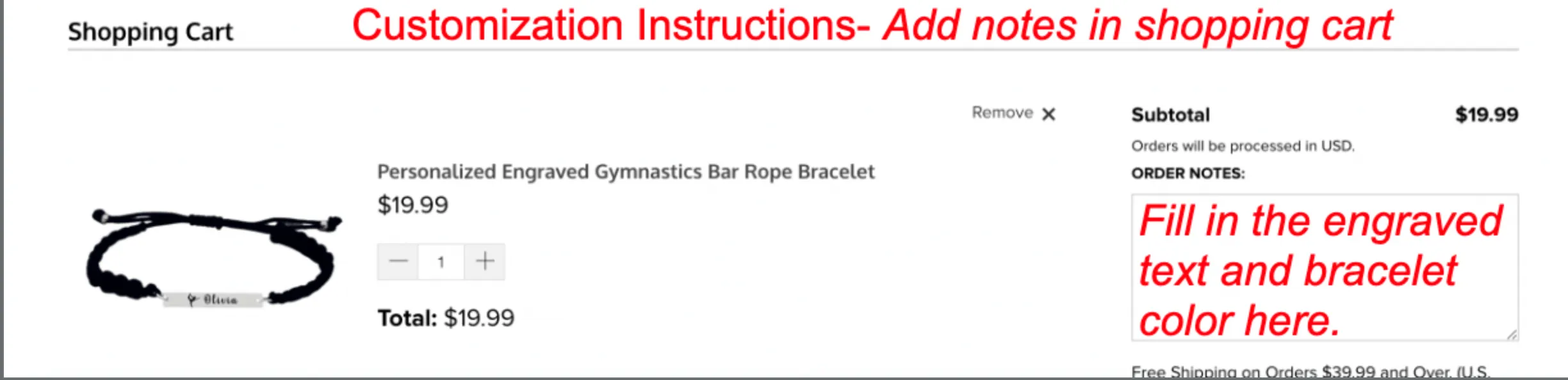 Personalized Engraved Wrestling Bar Rope Bracelet