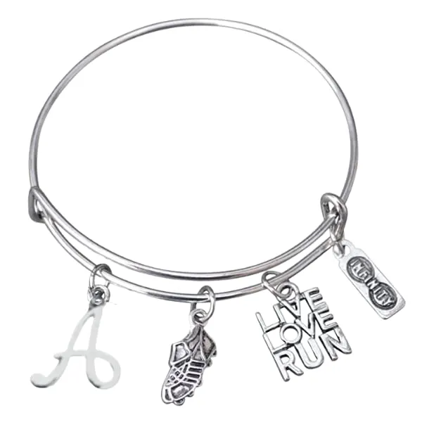 Personalized Runner Bangle Bracelet