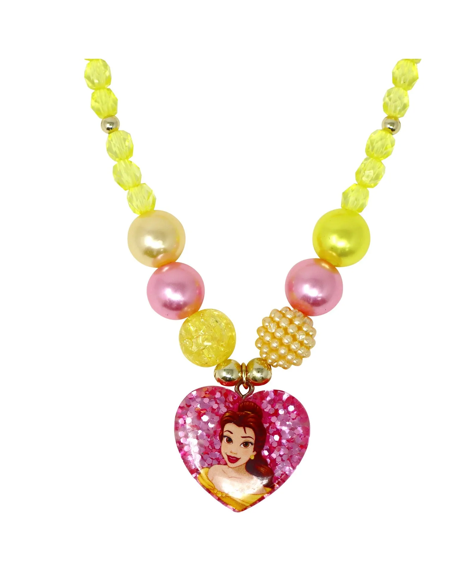 Pink Poppy Disney Belle Necklace and Bracelet Set