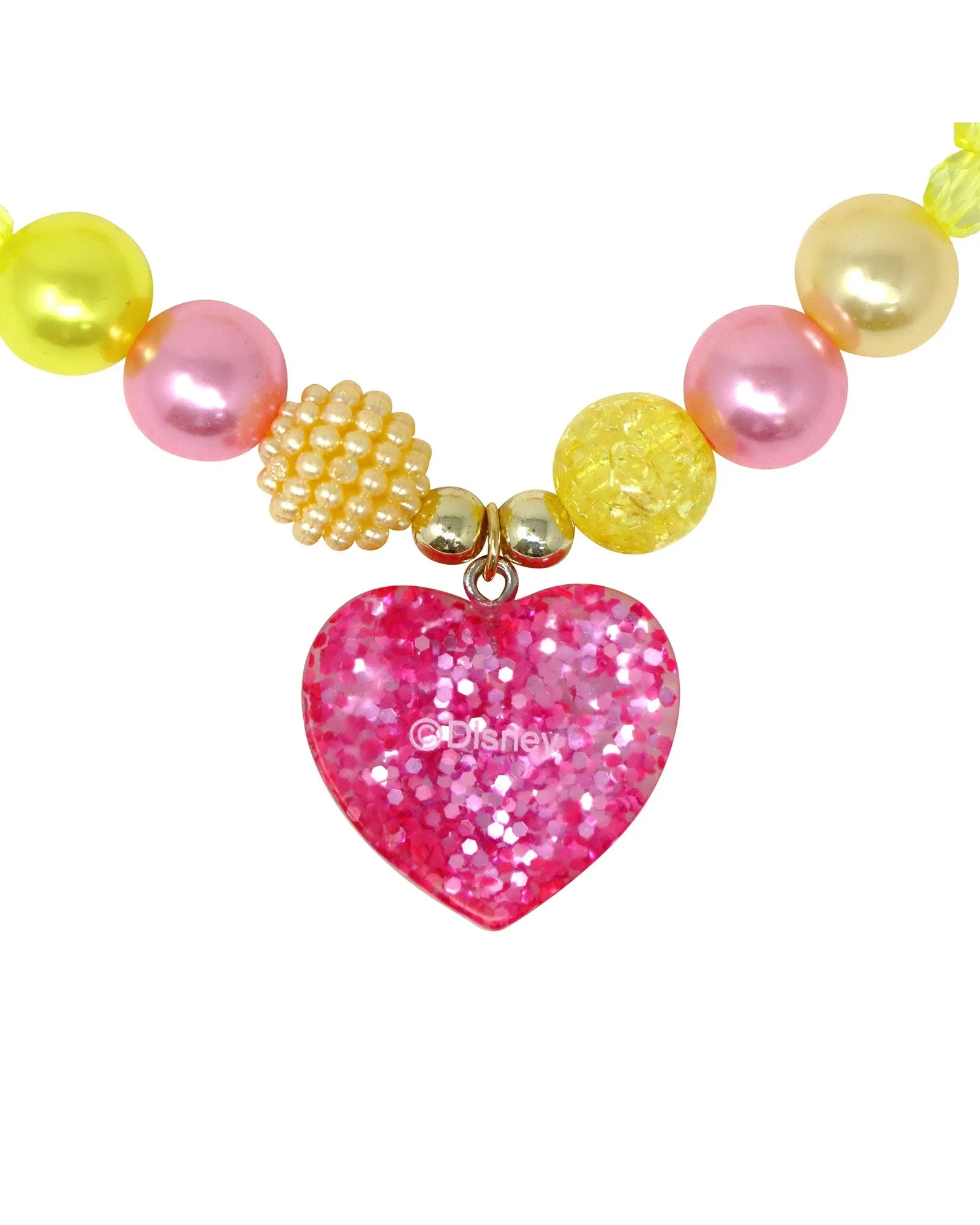 Pink Poppy Disney Belle Necklace and Bracelet Set