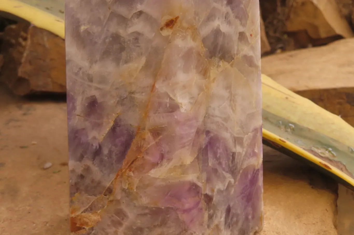 Polished Chevron Amethyst Tower x 1 From Madagascar