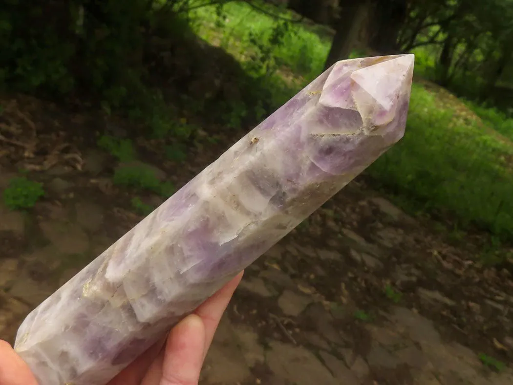 Polished Extra Large Dream Amethyst Towers x 2 From Madagascar