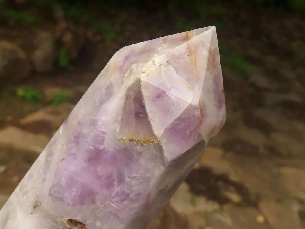 Polished Extra Large Dream Amethyst Towers x 2 From Madagascar