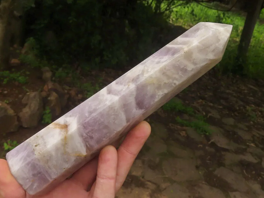 Polished Extra Large Dream Amethyst Towers x 2 From Madagascar