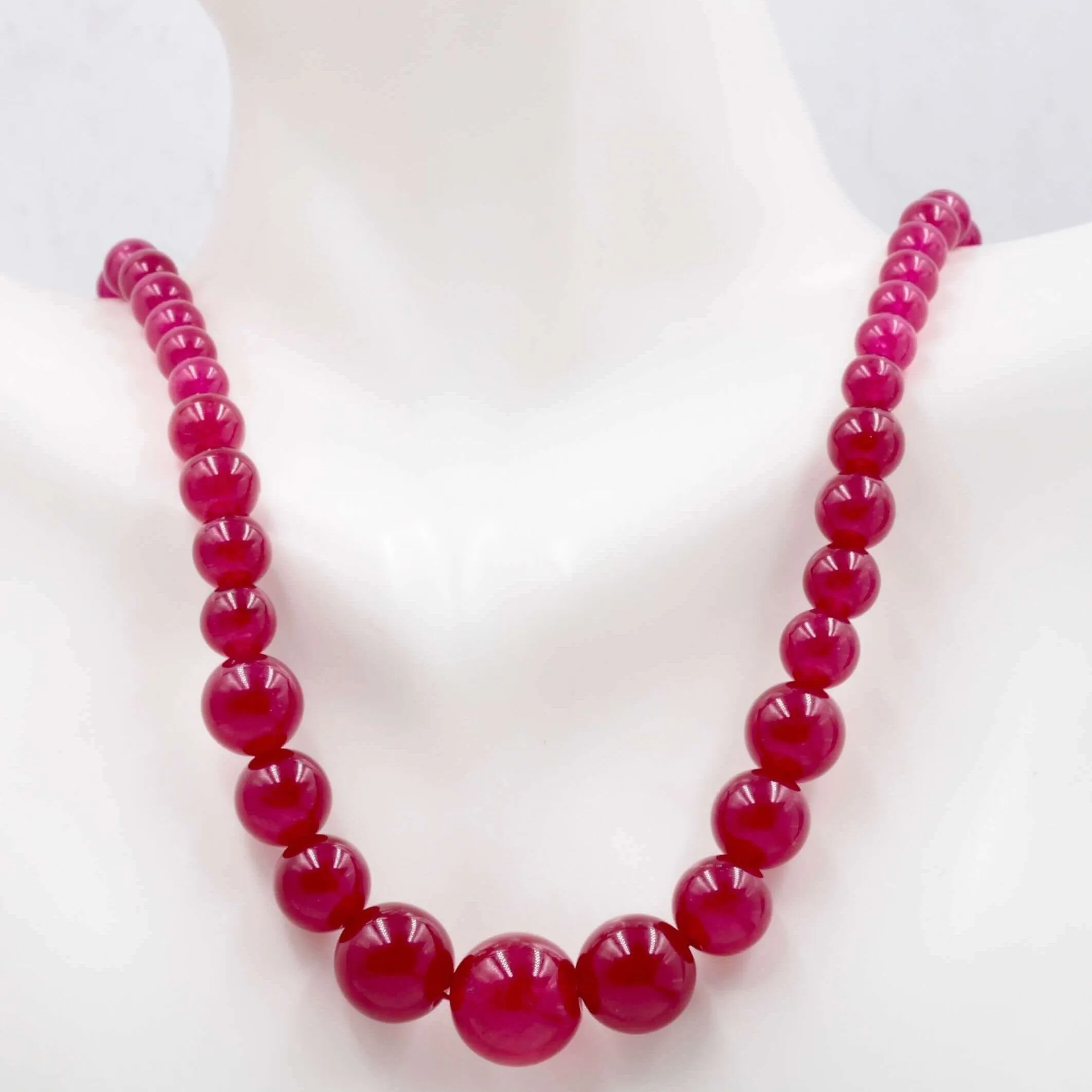 Quartzite Necklace Beaded Necklace Polished Necklace Colorful Necklace Fashion Necklace Round Beaded Necklace Gemstones Necklace SKU 114433