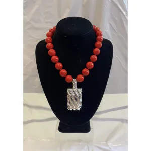 Red Beaded Necklace