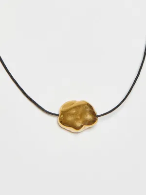 Single Gold Pearl Necklace