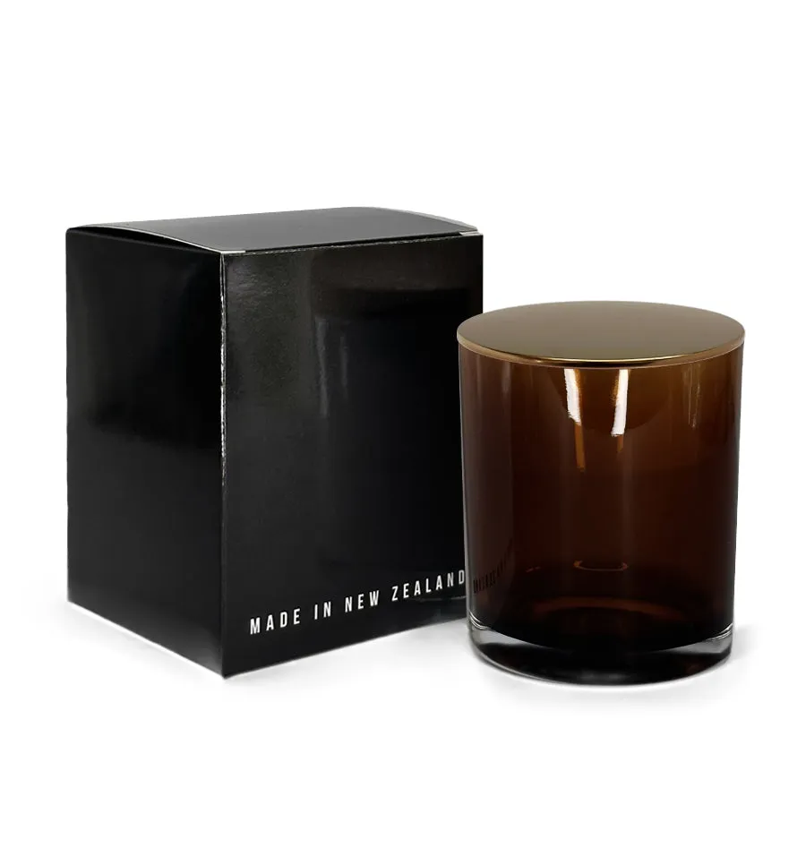 Small Classic Tumbler - Dark Amber Inner Spray Jar with Bronze Metal Tumbler Lid 145mls